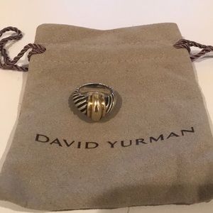 Vintage David Yurman sterling silver and 18k ring